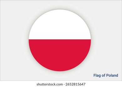 Bandeira nacional da Polônia. Bandeira da Polônia. Europa. Ilustração em 3D.