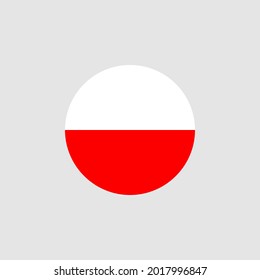 National Poland flag, official colors and proportion correctly. Vector illustration. EPS10.