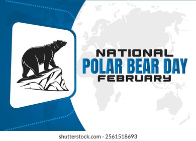 NATIONAL POLAR BEAR DAY Vector Illustration background