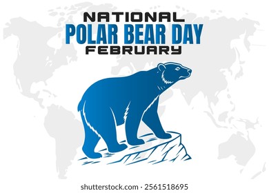 NATIONAL POLAR BEAR DAY Vector Illustration background