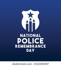 National Police Remembrance Day. Gradient background. Eps 10.