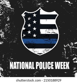 National Police Week Background Flag United Stock Vector (Royalty Free ...