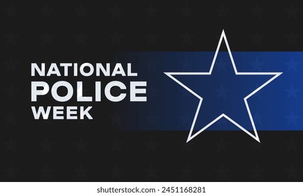 National Police Week background. Poster, card, banner and background