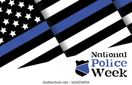 National Police Week Celebrated United States Stock Vector (Royalty ...