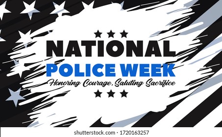 National Police Week Celebrated United States Stock Vector (Royalty ...