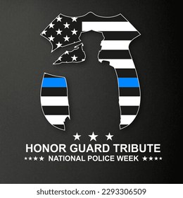 National Police Week. Celebrated in the United States in May. Police Officers Honor and Memorial Day. EPS10 vector