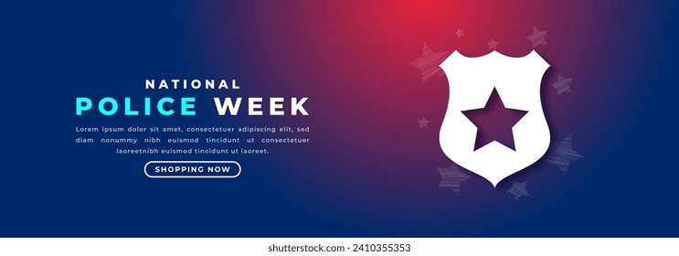 National Police Week Paper cut style Vector Design Illustration for Background, Poster, Banner, Advertising, Greeting Card