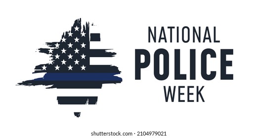 National Police Week United States holiday. USA Police Memorial Day. Concept design poster, placard, greeting card, banner. Vector illustration