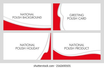 National Polish background. A set of blanks for texts. Vector graphics
