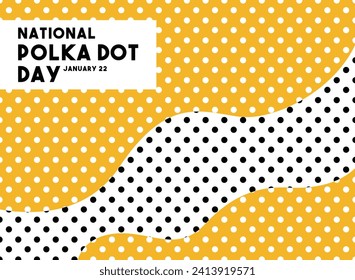 Nationalfeiertag des Polka-Dots. 22. Januar. EPS10.