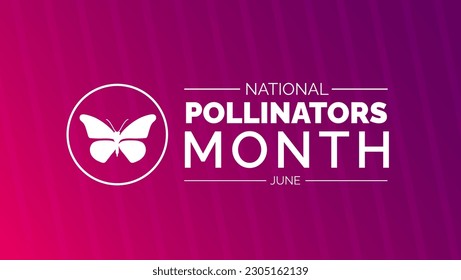 National Pollinators Month background or banner design template celebrated in june. vector illustration.