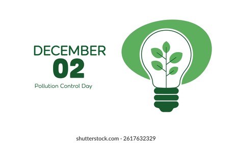 National Pollution Control Day in December. Vector illustration design suitable for nature awareness themes, backgrounds, placards, and banner focused on environmental protection.