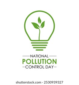 National pollution control day is observed every year on December. To raise people's awareness about environmental issues and the importance of taking care of it. Banner poster, flyer and background.
