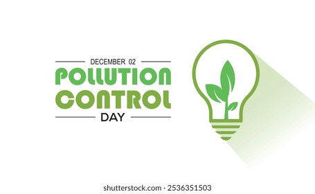 National Pollution Control day is observed every year on December. Nature Awareness concept. background, placard, banner template Vector illustration design.