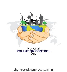 national pollution control day-vector illustration