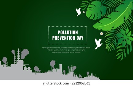 National pollution prevention day design background vector