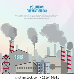 National pollution prevention day design background vector