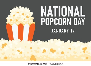 National Popcorn Day background. Vector illustration design.