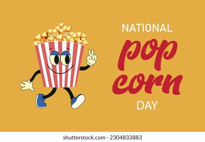 National Popcorn Day background. Vector illustration design.