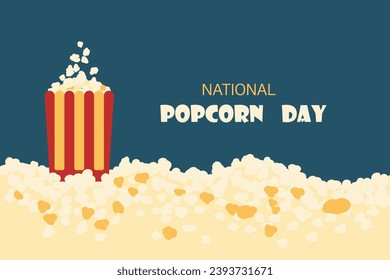 National Popcorn Day background. Vector illustration design