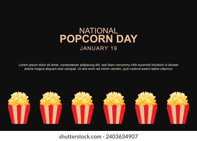 National Popcorn Day background. Vector illustration design.