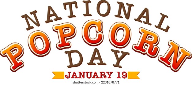 National Popcorn Day Banner Design illustration