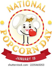 National popcorn day banner design illustration