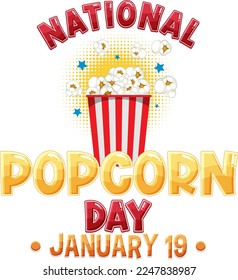 National popcorn day banner design illustration