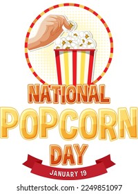 National popcorn day banner design illustration