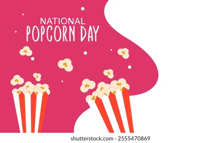 National Popcorn Day. Happy Popcorn Day background. Popcorn Day celebration. January 19. Vector illustration design Template for Poster.