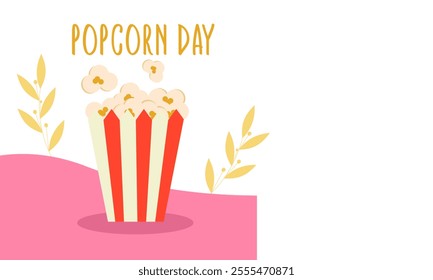 National Popcorn Day. Happy Popcorn Day background. Popcorn Day celebration. January 19. Vector illustration design Template for Poster.