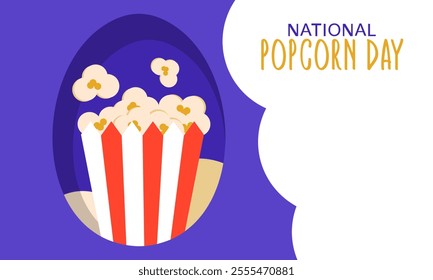 National Popcorn Day. Happy Popcorn Day background. Popcorn Day celebration. January 19. Vector illustration design Template for Poster.