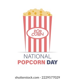 National popcorn day modern vector illustration