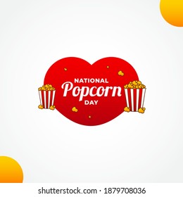 National Popcorn Day Vector Background