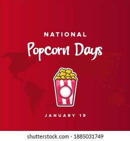 Nationaler Popcorntag, Vektorhintergrund