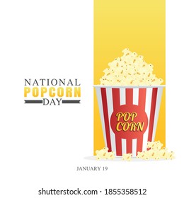 National Popcorn Day Vector Illustration. Suitable for greeting card poster and banner