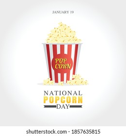 National Popcorn Day Vector Illustration. Suitable for greeting card poster and banner