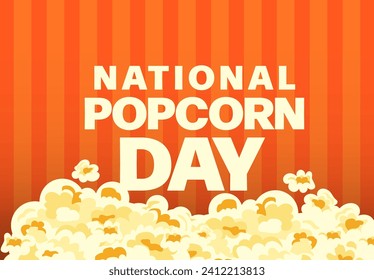 National Popcorn Day Vector Illustration on January 19th, Vector illustration design.