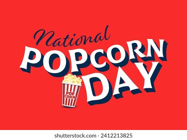 National Popcorn Day Vector Illustration on January 19th, Vector illustration design.