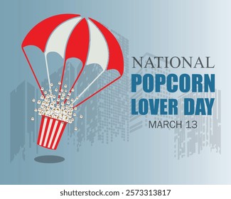 National Popcorn lover Day Banner, poster, card, background Design illustration