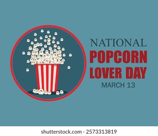 National Popcorn lover Day Banner, poster, card, background Design illustration