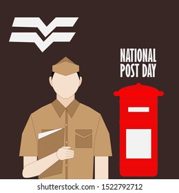 national post day India illustration in vector file