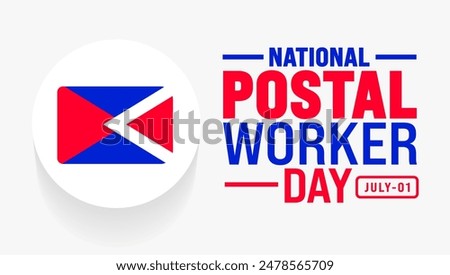 National Postal Worker Day background template. Holiday concept. Use a background, banner, placard, card, and poster design template with text inscription and standard color. vector illustration.