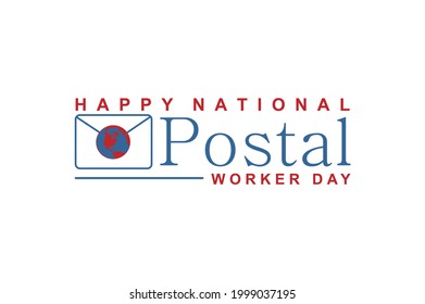 National Postal Worker Day. Holiday concept. Template for background, banner, card, poster, t-shirt with text inscription, vector eps 10