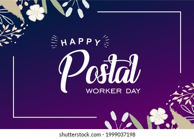 National Postal Worker Day. Holiday concept. Template for background, banner, card, poster, t-shirt with text inscription, vector eps 10