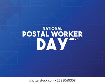 National Postal Worker Day. July 1. Seamless pattern mail icon. Gradient background. Eps 10.