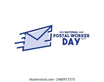 National Postal Worker Day. July 1. Eps 10.