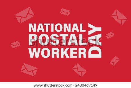 National Postal Worker Day July 1st illustration mail envelope background logo and banner design EPS vector