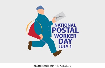 National Postal Worker Day. Logo And Banner July 1 Eps 10