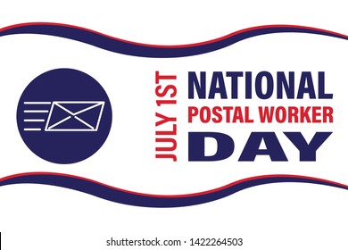 National Postal Worker Day On July 1st. Vector Illustration. Poster, Card, Banner, Background Design. Vector Illustration Eps 10.